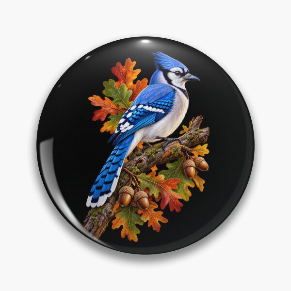 Item preview, Blue Jay Perched on Oak Branch designed and sold by RockitBaby.