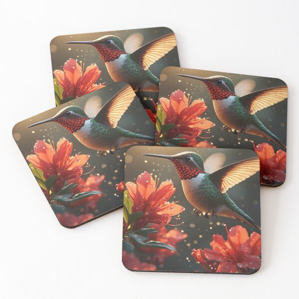 Item preview, Ruby-Throated Hummingbird Garden designed and sold by CreekSideCreat.