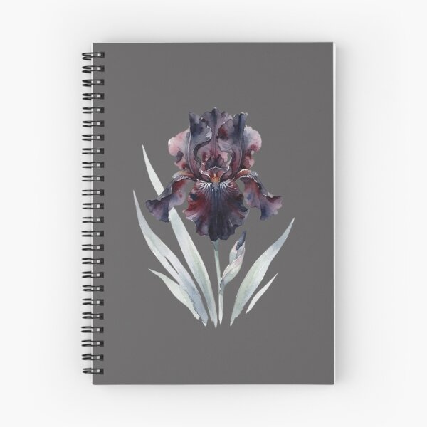 Item preview, Dark Purple Watercolor Iris Flower Botanical Art designed and sold by bvdesignart.