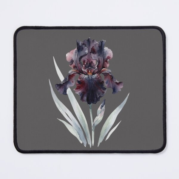 Item preview, Dark Purple Watercolor Iris Flower Botanical Art designed and sold by bvdesignart.