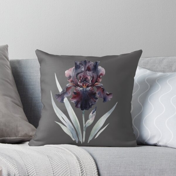 Item preview, Dark Purple Watercolor Iris Flower Botanical Art designed and sold by bvdesignart.