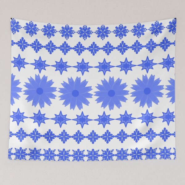 Item preview, Blue Porcelain Floral Ornament and Decorative Border Pattern Set designed and sold by Ei-Ei.