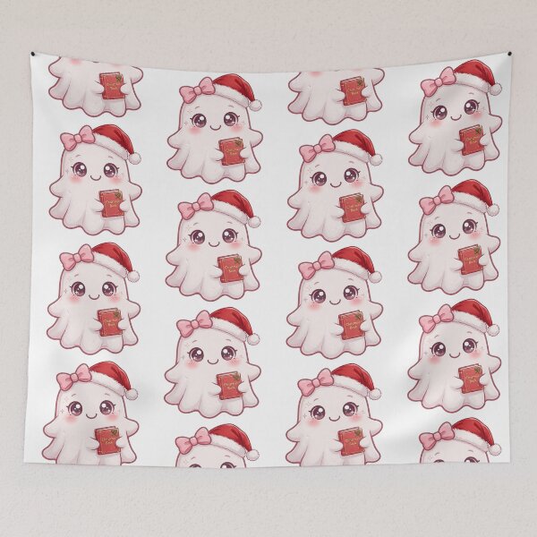 Item preview, Cute Christmas pink ghost designed and sold by priyankajustine.