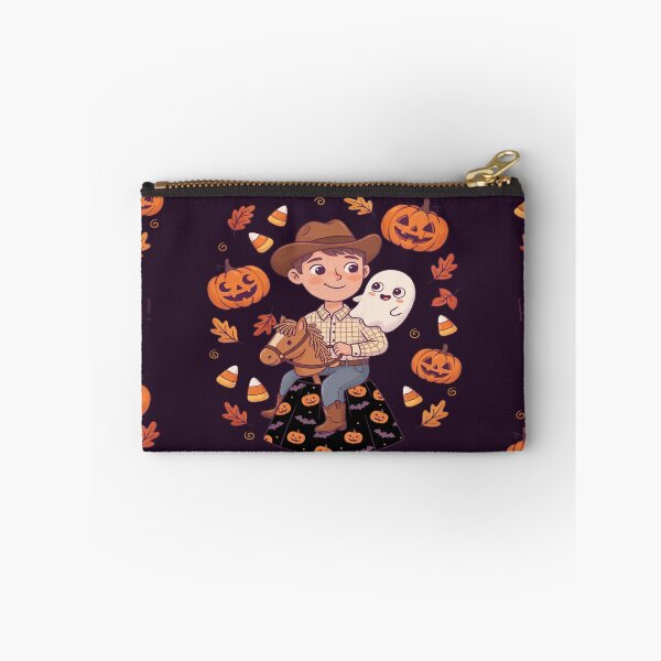 Item preview, Cute Cowboy Halloween with Ghost and Toy Horse designed and sold by Dhiraaj.