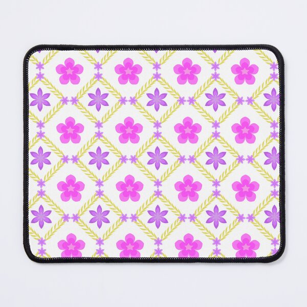 Item preview, Pink and Purple Floral Geometric Lattice Seamless Pattern designed and sold by Ei-Ei.