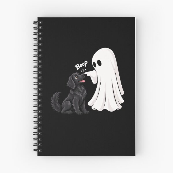 Item preview, Funny Ghost Flat-Coated Retriever Dog Boop Halloween Design Mom Dad designed and sold by rafaeltto.