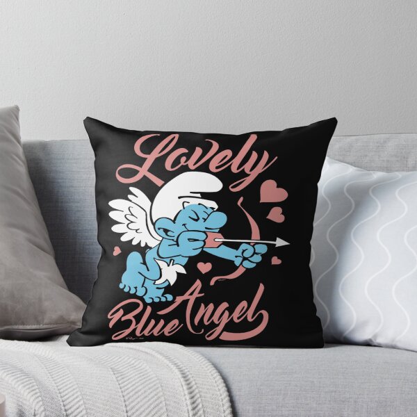 Item preview, The Smurfs Valentine's Day Lovely Blue Cute Angel Chest Logo Essential  designed and sold by circliqueart.