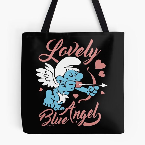 Item preview, The Smurfs Valentine's Day Lovely Blue Cute Angel Chest Logo Essential  designed and sold by circliqueart.
