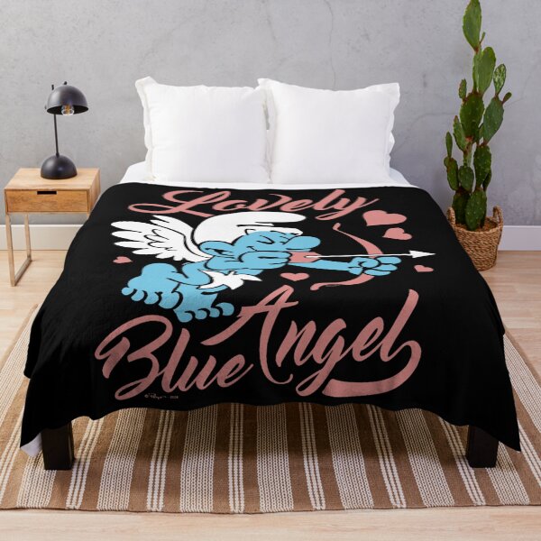 Item preview, The Smurfs Valentine's Day Lovely Blue Cute Angel Chest Logo Essential  designed and sold by circliqueart.
