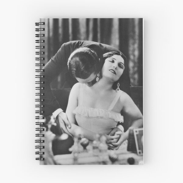 Item preview, The Kiss, 1920's romantic couple in love vintage flapper and philosopher black and white art deco photograph designed and sold by Astrid Arkhangelsky.