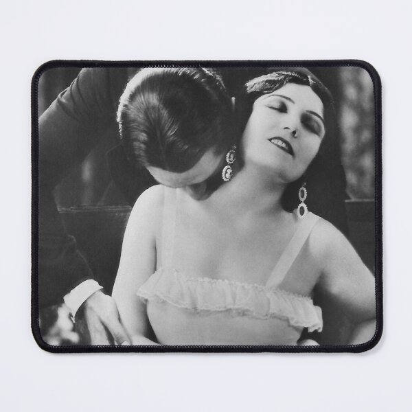 Item preview, The Kiss, 1920's romantic couple in love vintage flapper and philosopher black and white art deco photograph designed and sold by Astrid Arkhangelsky.
