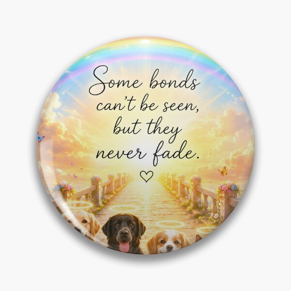 Item preview, Some Bonds Never Fade Rainbow Bridge Pet Memorial designed and sold by Sybille-Yates.
