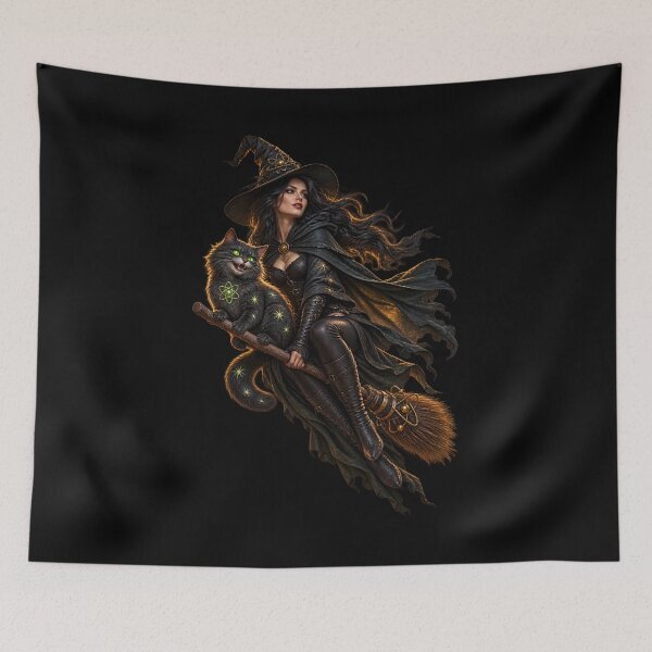 Item preview, Witch and Cat designed and sold by MarkColeImaging.