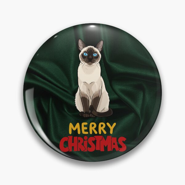 Item preview, Cute Siamese Cat Merry Christmas Holiday Art designed and sold by stormk10.