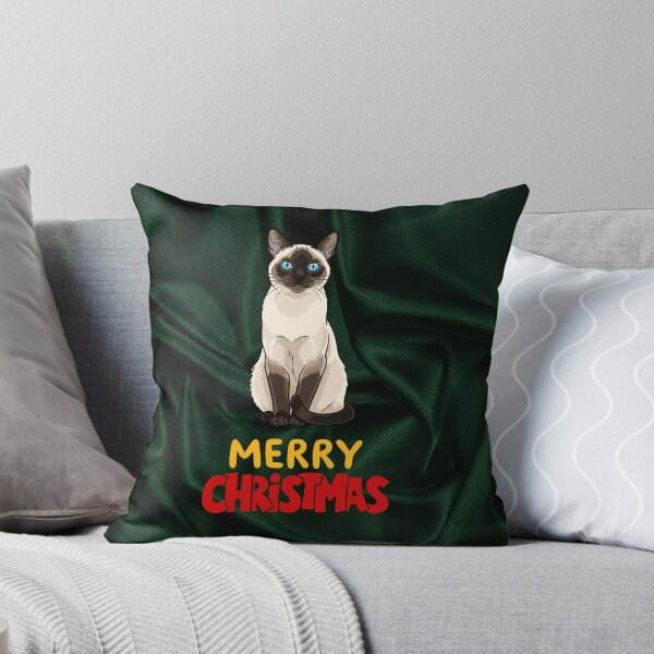 Item preview, Cute Siamese Cat Merry Christmas Holiday Art designed and sold by stormk10.