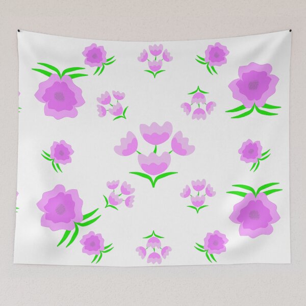 Item preview, Cute Pink Floral and Tulip Bouquet Seamless Pattern on White Background designed and sold by Ei-Ei.