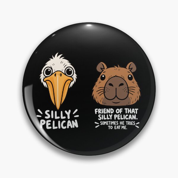 Item preview, Pelican x capybara friends designed and sold by The  Knick Knack Nook.