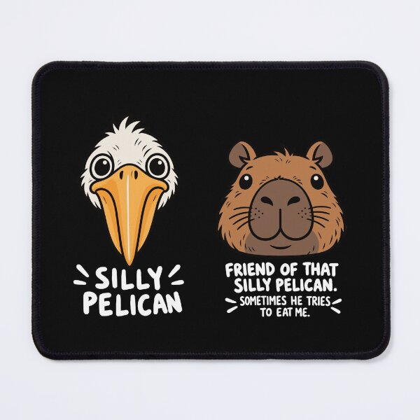 Item preview, Pelican x capybara friends designed and sold by The Knick Knack Nook.