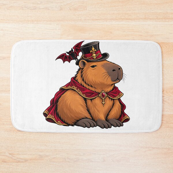 Item preview, Vampire Capybara Count Halloween - Cute Gothic Bat Top Hat Sticker designed and sold by VYBEHAUS.
