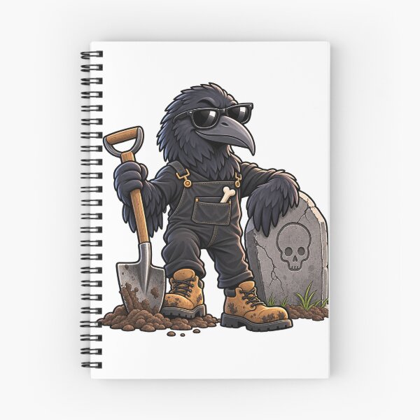 Item preview, Raven Gravedigger – Funny Dark Humor Crow designed and sold by MoodMinistry.