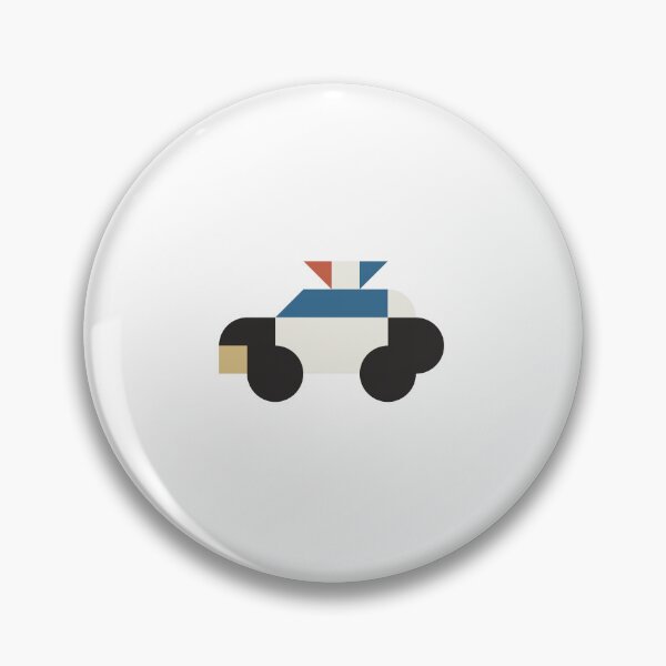 Aperçu de l'œuvre Voiture de police géométrique – Art géométrique modulaire créée et vendue par Crocoedu.