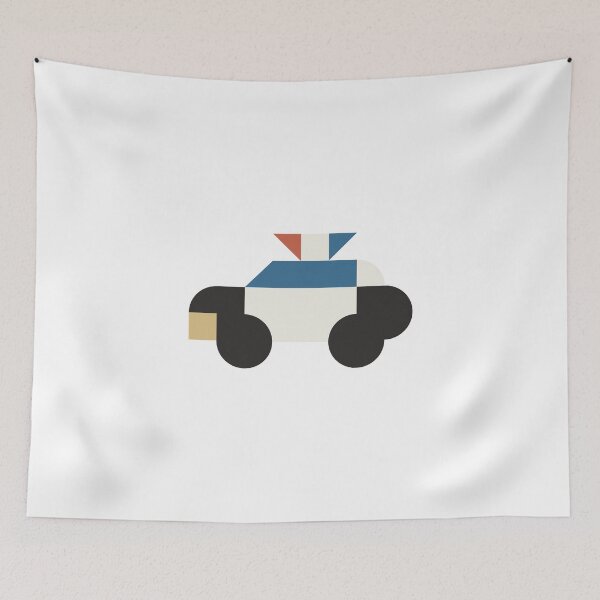 Item preview, Geometric Police Car – Modular Geometric Art designed and sold by Crocoedu.