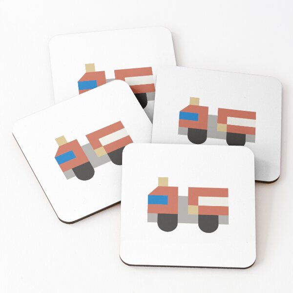 Item preview, Geometric Fire Truck – Modular Geometric Art designed and sold by Crocoedu.