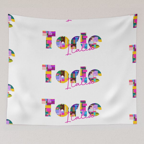Item preview, Torte, Bettona, Italy, Italia, colorful typography design for travellers designed and sold by Wanderful-roads.