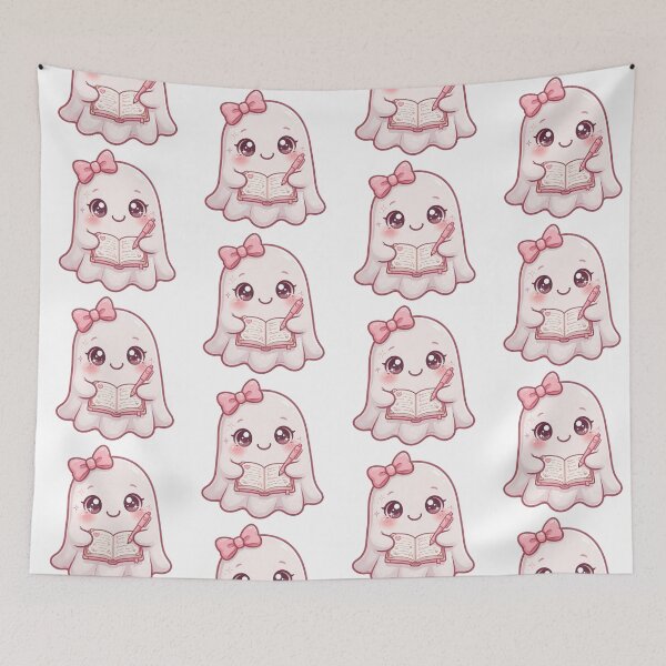 Item preview, Cute pink ghost scribbling designed and sold by priyankajustine.