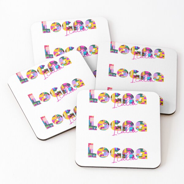 Item preview, Logna, Cascia, Italy, Italia, colorful typography design for travellers designed and sold by Wanderful-roads.