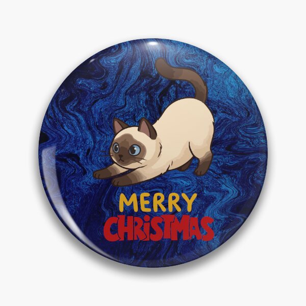 Item preview, Cute Siamese Cat Merry Christmas Holiday Art designed and sold by stormk10.