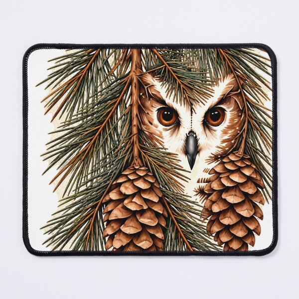 Item preview, Watcher Among the Pines | Hidden Owl Pine Art designed and sold by Norvian.