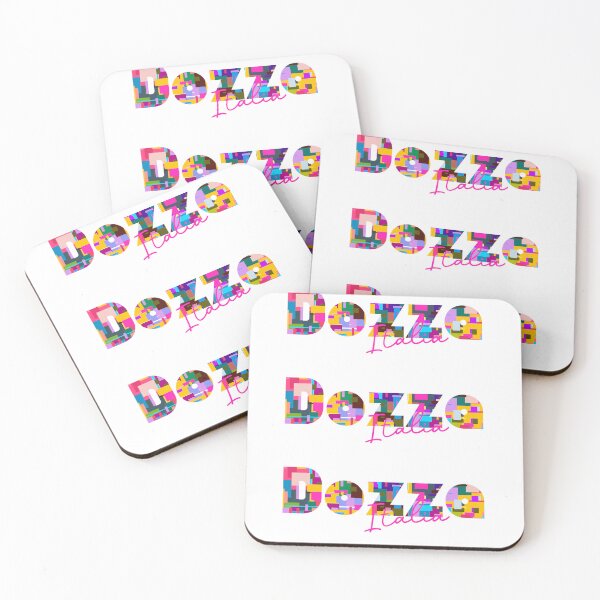 Item preview, Dozza, Bologna, Italy, Italia, colorful typography design for travellers designed and sold by Wanderful-roads.