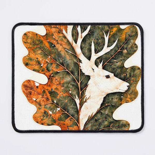 Item preview, The Stag Within the Oak | Hidden Deer Oak Leaf Art | Norvian designed and sold by Norvian.