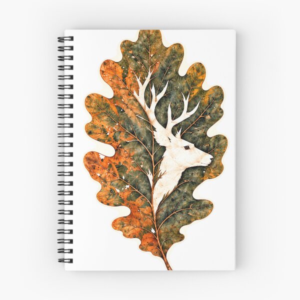 Item preview, The Stag Within the Oak | Hidden Deer Oak Leaf Art | Norvian designed and sold by Norvian.