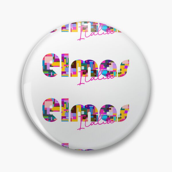 Item preview, Elmas, Cagliari, Italy, Italia, colorful typography design for travellers designed and sold by Wanderful-roads.