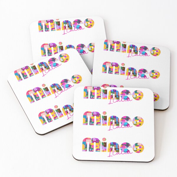 Item preview, Mineo, Catania, Italy, Italia, colorful typography design for travellers designed and sold by Wanderful-roads.