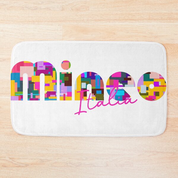 Item preview, Mineo, Catania, Italy, Italia, colorful typography design for travellers designed and sold by Wanderful-roads.