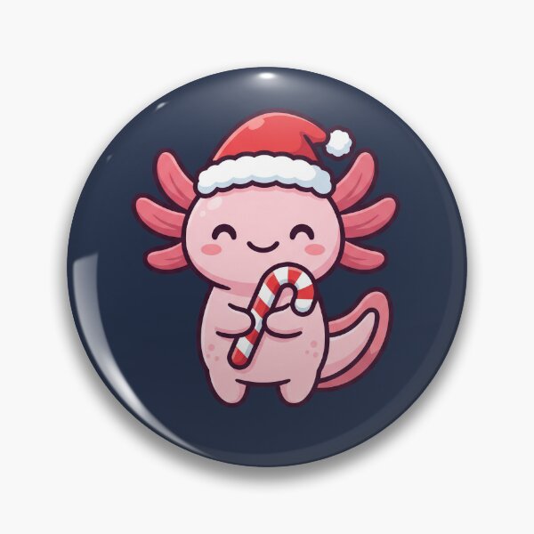 Item preview, Cute Axolotl in Santa Hat with Candy Cane designed and sold by Rariks.