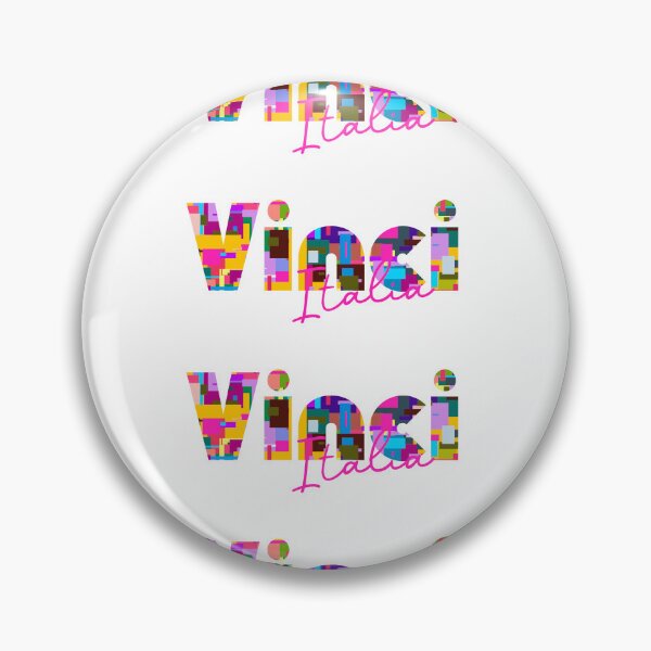 Item preview, Vinci, Firenze, Italy, Italia, colorful typography design for travellers designed and sold by Wanderful-roads.