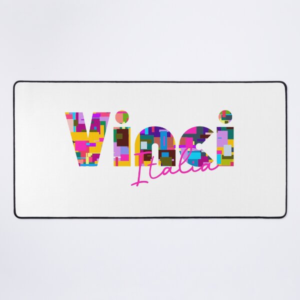 Item preview, Vinci, Firenze, Italy, Italia, colorful typography design for travellers designed and sold by Wanderful-roads.