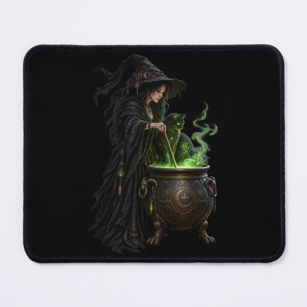 Item preview, Witch Cat cauldron  designed and sold by MarkColeImaging.