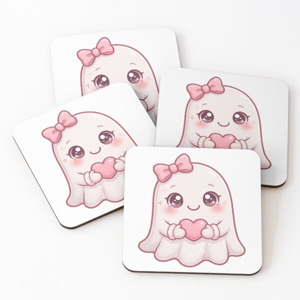 Item preview, Cute pink ghost with heart designed and sold by priyankajustine.