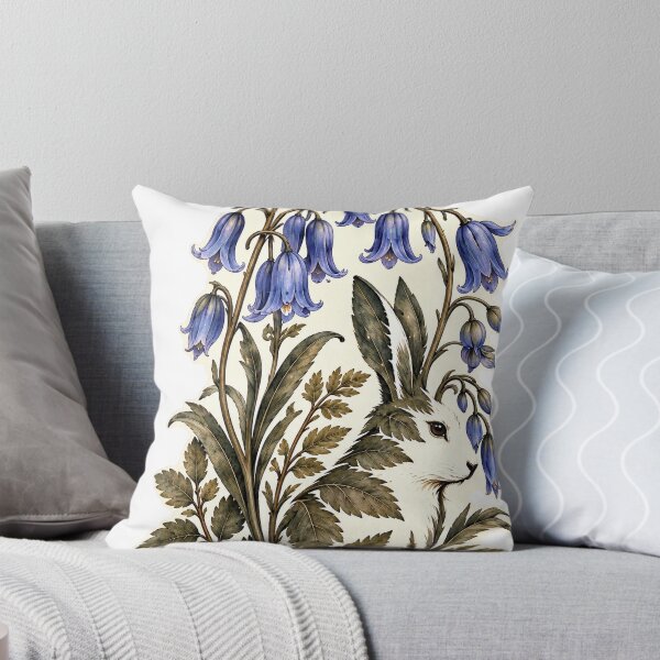 Item preview, The Hare Among Bluebells | Hidden Hare Botanical Art designed and sold by Norvian.