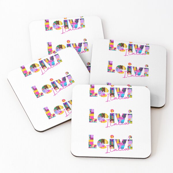 Item preview, Leivi, Genovam, Italy, Italia, colorful typography design for travellers designed and sold by Wanderful-roads.