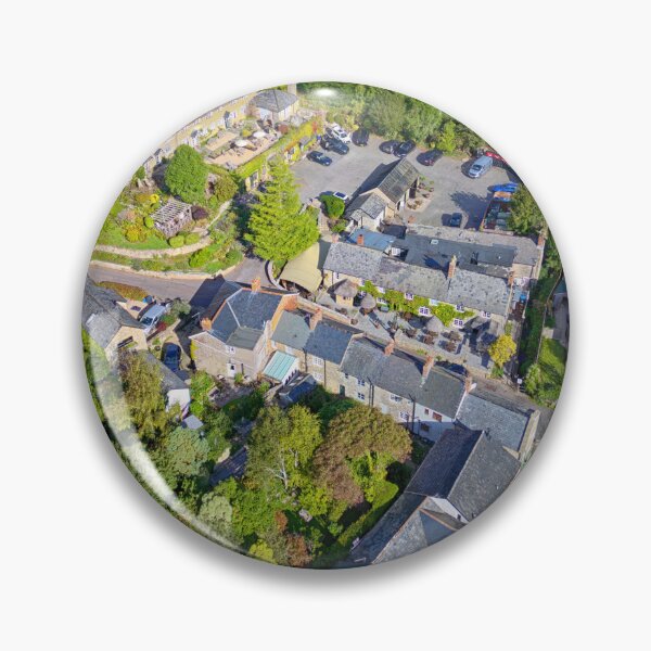 Item preview, Drone view of the village of Branscombe and The Masons Arms pub in Devon England UK designed and sold by John Gilham - Landscape Photography.