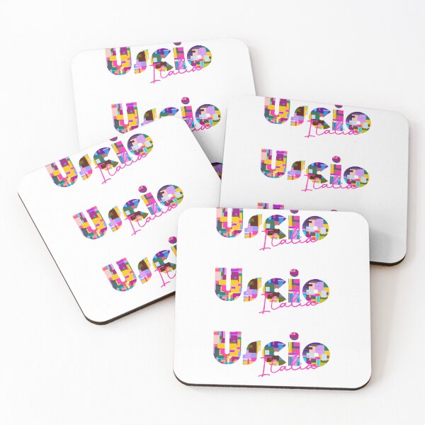 Item preview, Uscio, Genova, Italy, Italia, colorful typography design for travellers designed and sold by Wanderful-roads.