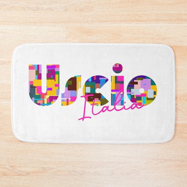 Item preview, Uscio, Genova, Italy, Italia, colorful typography design for travellers designed and sold by Wanderful-roads.