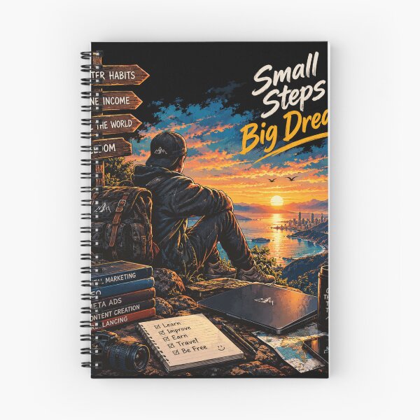 Item preview, Small Steps Big Dreams Mountain Traveler Vintage Illustration designed and sold by lovepower.
