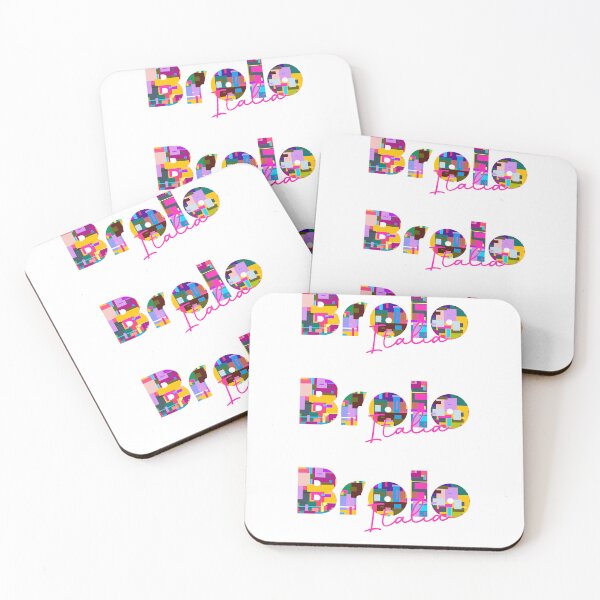 Item preview, Brolo, Messina, Italy, Italia, colorful typography design for travellers designed and sold by Wanderful-roads.